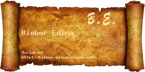 Bieber Edina névjegykártya